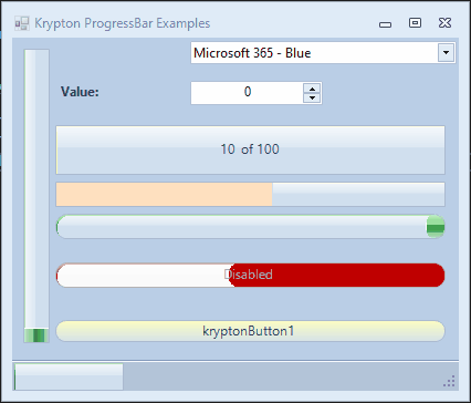KryptonProgressBar 示例截图